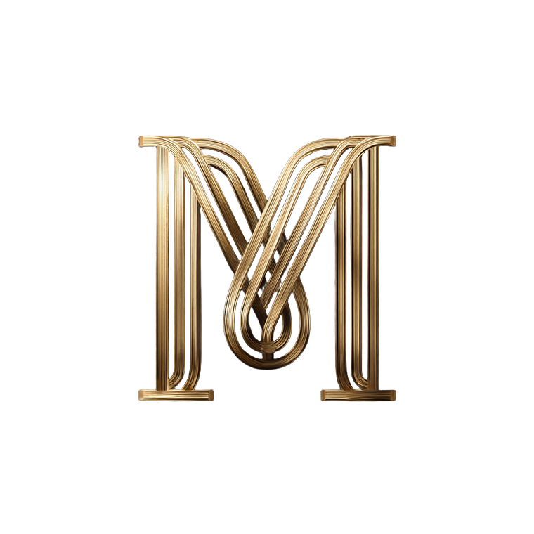 Monogram M Logo V2 Vinyl Car Decal Sticker – Waterproof & UV-Resistant 6.826666666666667"