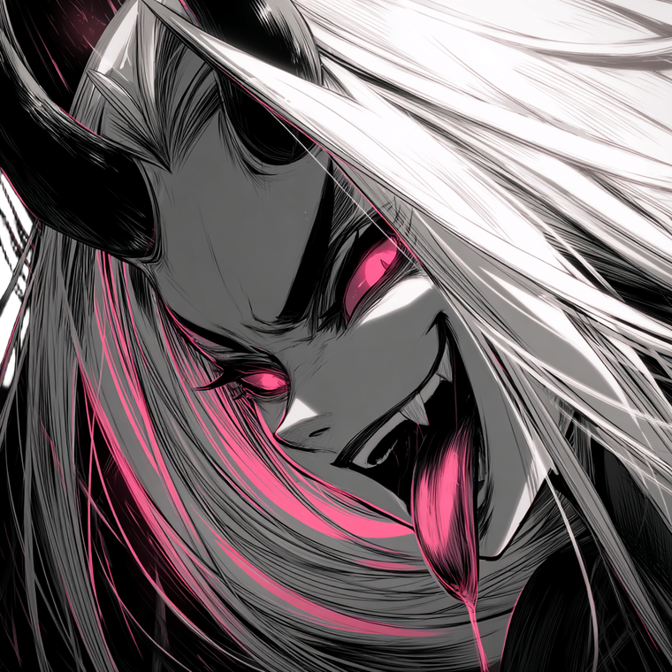 Demonic Anime Woman V3 Vinyl Car Decal Sticker – Waterproof & UV-Resistant 3.4133333333333336"