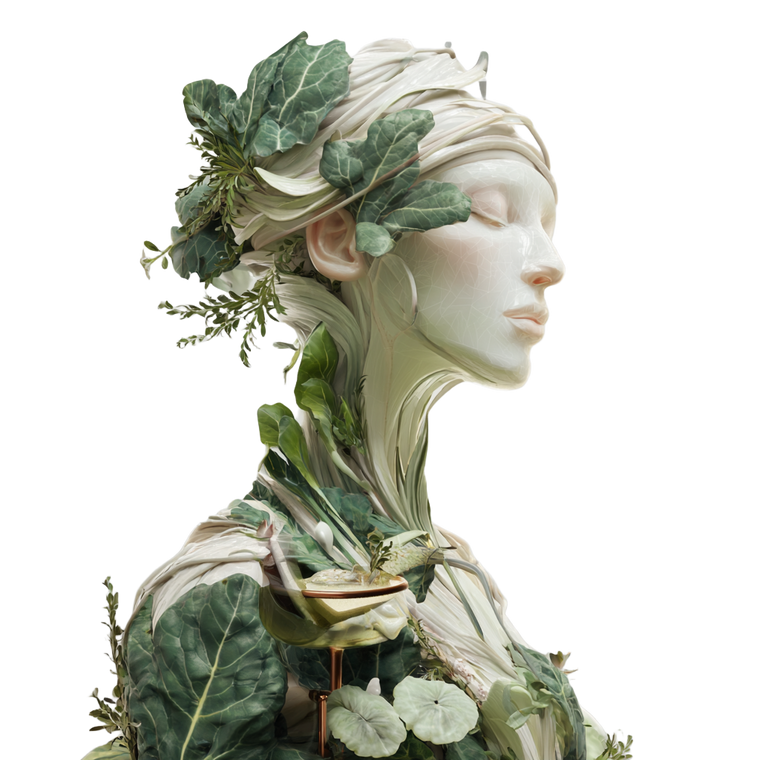 Nature-Human Sculpture Vinyl Car Decal Sticker – Waterproof & UV-Resistant 3.4133333333333336"
