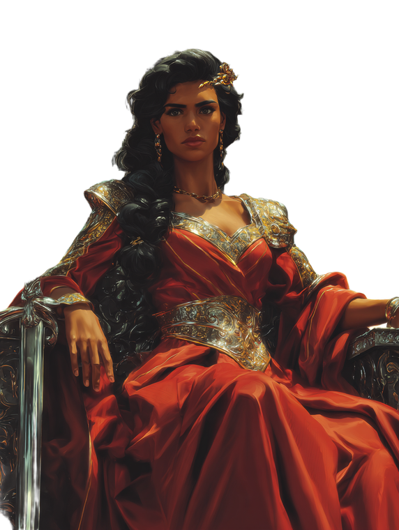 Medieval Princess Throne Vinyl Car Decal Sticker – Waterproof & UV-Resistant 8.213333333333333"