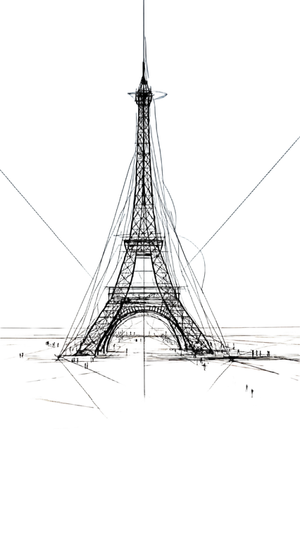 Eiffel Tower Architecture Vinyl Car Decal Sticker – Waterproof & UV-Resistant 4.8533333333333335"