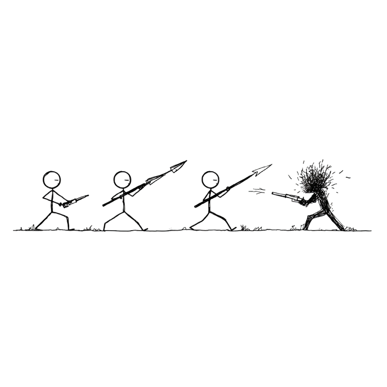 Stick Figure War Vinyl Car Decal Sticker – Waterproof & UV-Resistant 3.4133333333333336"