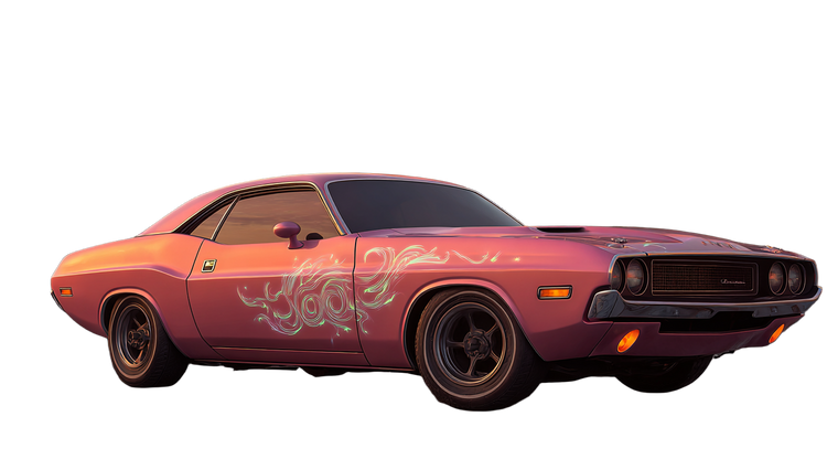 Glowing Tribal Challenger Vinyl Car Decal Sticker – Waterproof & UV-Resistant 2.72"