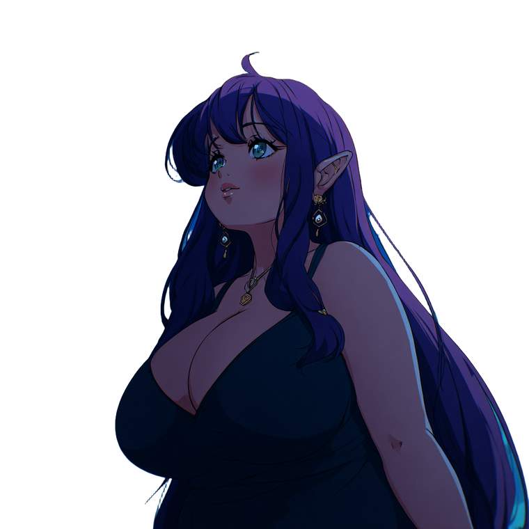 Chubby Elf Woman Vinyl Car Decal Sticker – Waterproof & UV-Resistant 3.4133333333333336"