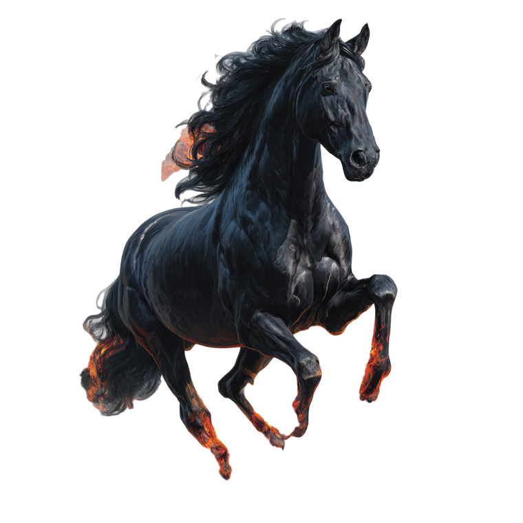 Flaming Hooves Horse Vinyl Car Decal Sticker – Waterproof & UV-Resistant 3.4133333333333336"