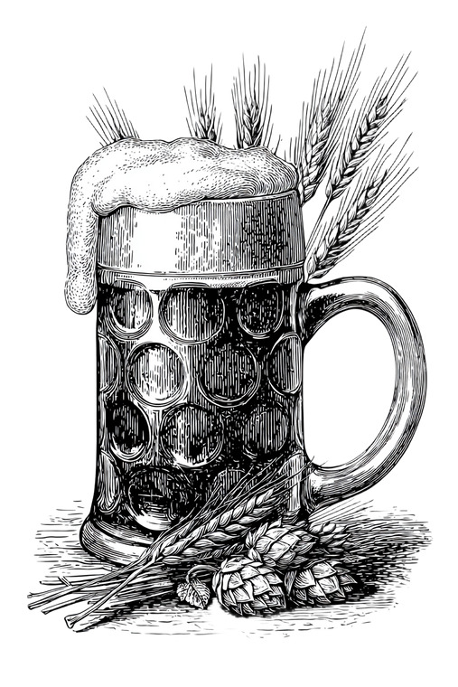 German Beer Mug Vinyl Car Decal Sticker – Waterproof & UV-Resistant 8.96"