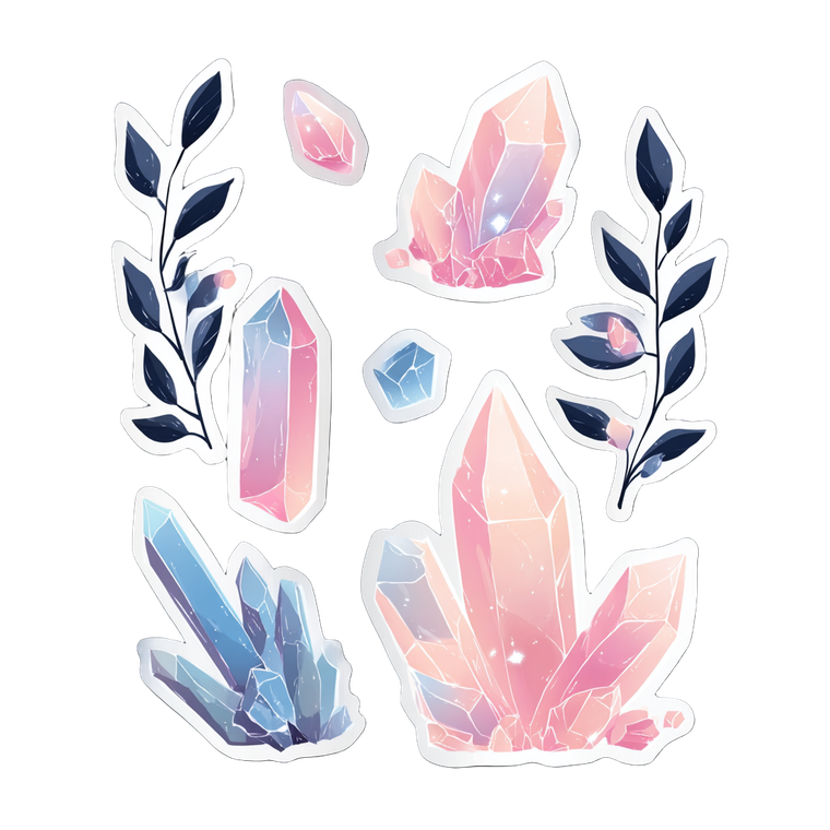 Crystal Branch Sticker Vinyl Car Decal Sticker – Waterproof & UV-Resistant 3.4133333333333336"