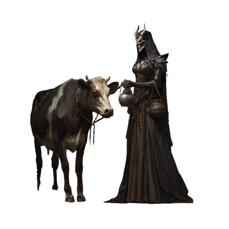 Lich Milking Cow Vinyl Car Decal Sticker – Waterproof & UV-Resistant 3.4133333333333336"