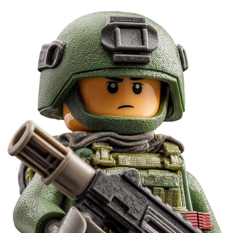 Lego Soldier Minifigure Vinyl Car Decal Sticker – Waterproof & UV-Resistant 3.4133333333333336"