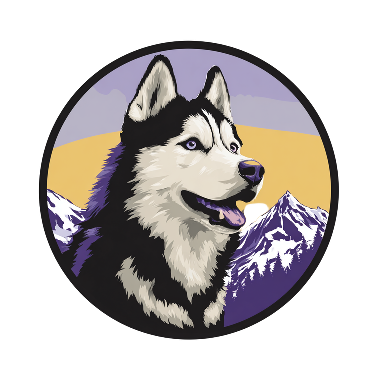 Husky Alpine Logo Vinyl Car Decal Sticker – Waterproof & UV-Resistant 3.4133333333333336"
