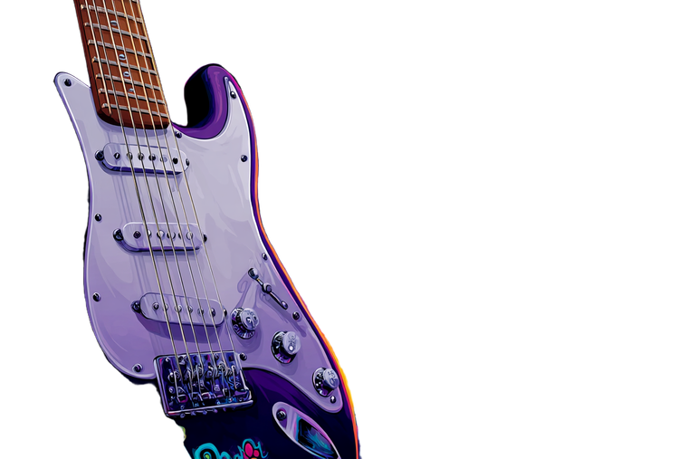 Electric Cloud Guitar Vinyl Car Decal Sticker – Waterproof & UV-Resistant 5.97333333333333