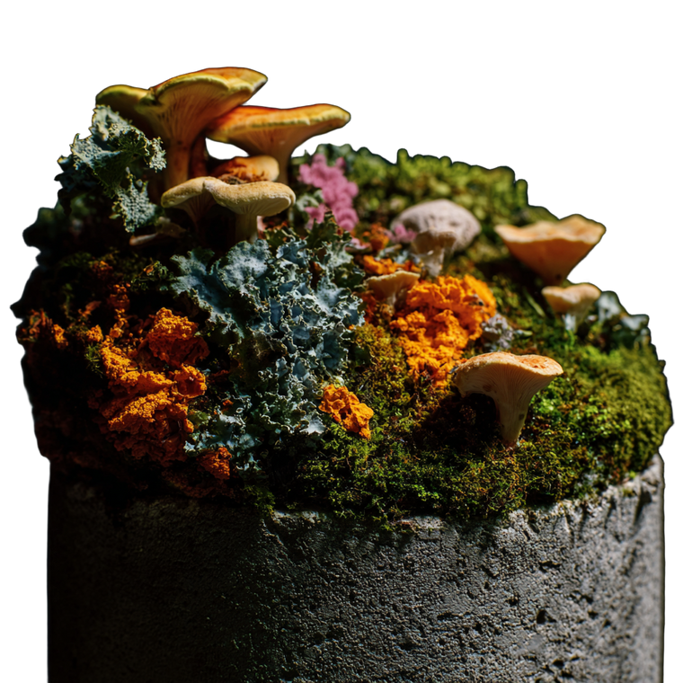 Mushrooms, Lichen, Moss Vinyl Car Decal Sticker – Waterproof & UV-Resistant 3.4133333333333336"
