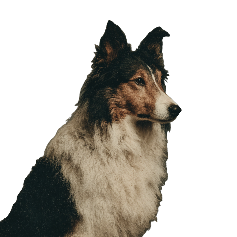 Realistic Collie Portrait Vinyl Car Decal Sticker – Waterproof & UV-Resistant 3.4133333333333336"