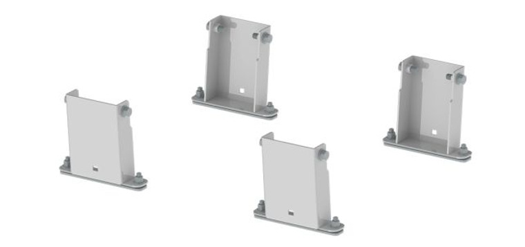 Heavy-Duty Steel Roof Rack Mounting Kit | Chip Resistant White Finish | Set of 4 | For Holman Van Racks