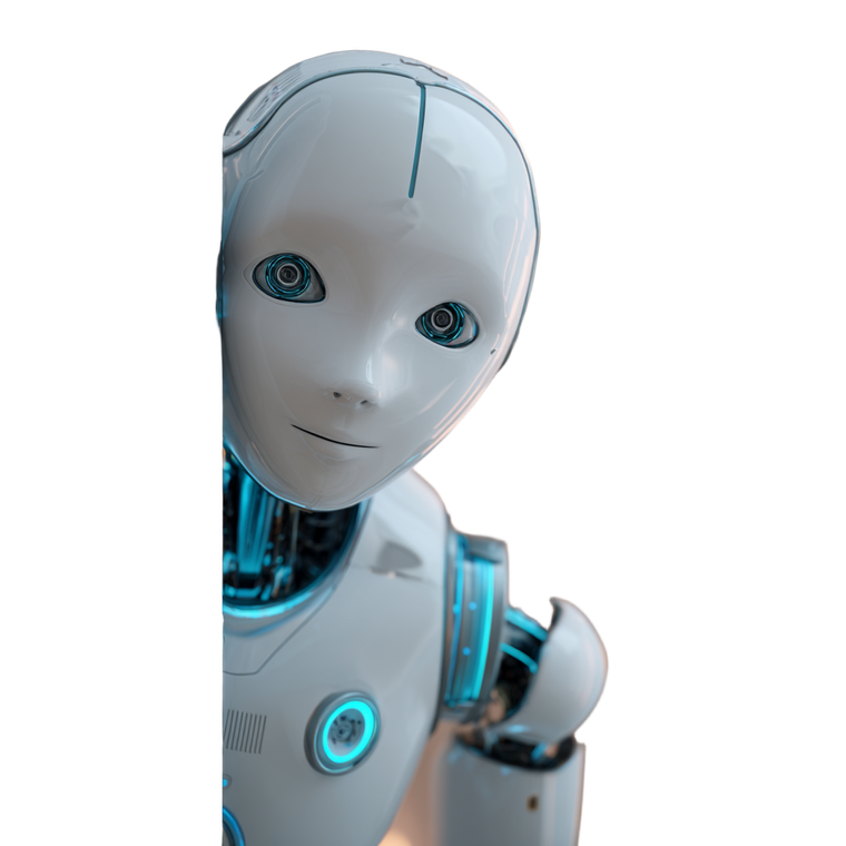 Friendly Futuristic Robot V16 Vinyl Car Decal Sticker – Waterproof & UV-Resistant 3.4133333333333336"