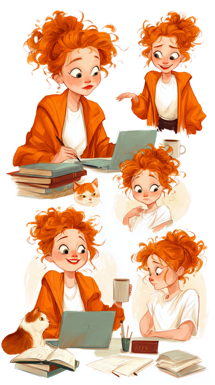 Office Girl Character Vinyl Car Decal Sticker – Waterproof & UV-Resistant 4.8533333333333335"