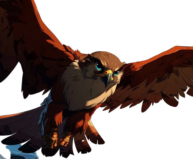 Falcon In Flight V3 Vinyl Car Decal Sticker – Waterproof & UV-Resistant 6.613333333333333"