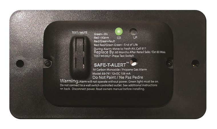 Universal Fit Carbon Monoxide/Propane Leak Detector | Beeping Alert | 12V Hardwired | Compact Design, Reliable Power, Advanced Technology