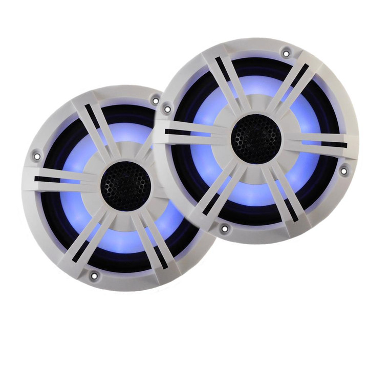 Upgrade Your Sound System with Waterproof 6-1/2 Inch Bluetooth Speakers | LED Lights