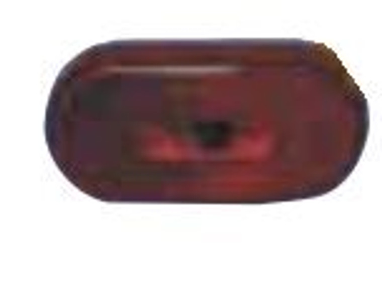 Red Oval Tail Light Lens | SAE Approved, Made in the USA, Replacement For Command Classic 12V Lights