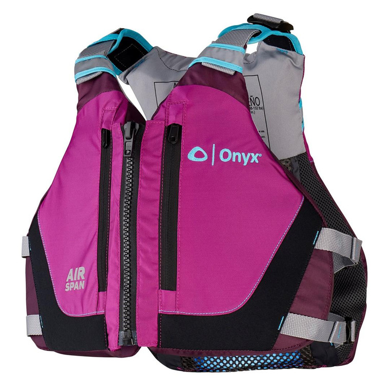 Onyx Outdoors Purple Medium/ Large Life Vest | Air Span Breeze for Paddling Kayak Fishing