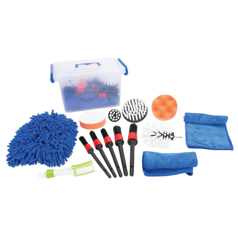 Ultimate Car Detailing Kit | 3 Power Brushes, 2 Pads, 2 Microfiber Towels, 5 Brushes & More | Perfect for Auto, Boat, Home | Comprehensive Set for Fast & Easy Detailing