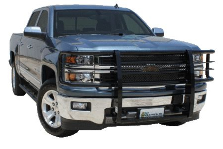 Go Industries Black Steel Grille Guard | Heavy-Duty Frame | Brush Guard | Easy Hood Access