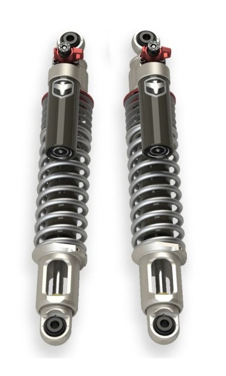 Falcon 3.3 Coil Over Shock Absorbers | Adjustable Dampening | 0-3-1/2 Inch Lift | Black/Silver | Set of 2