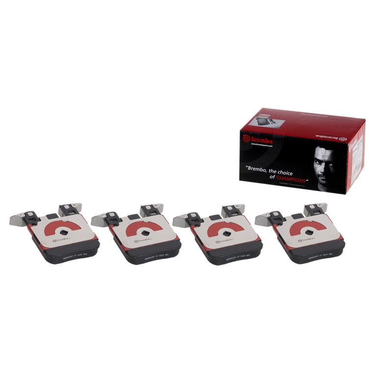 Brembo Ceramic Brake Pads | Set Of 4, Low Dust, Premium Stainless-Steel Hardware, Quiet & Smooth Braking