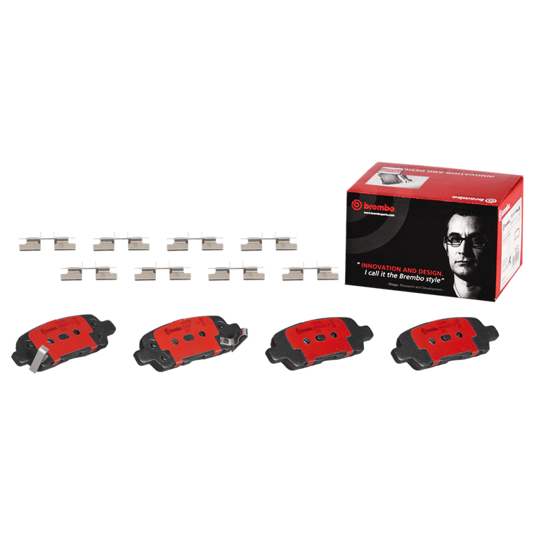 Ultimate Performance Ceramic Brake Pads Set | Brembo D1288-8405/ D905-7784 | Low Dust OE Equivalent | 4 pcs