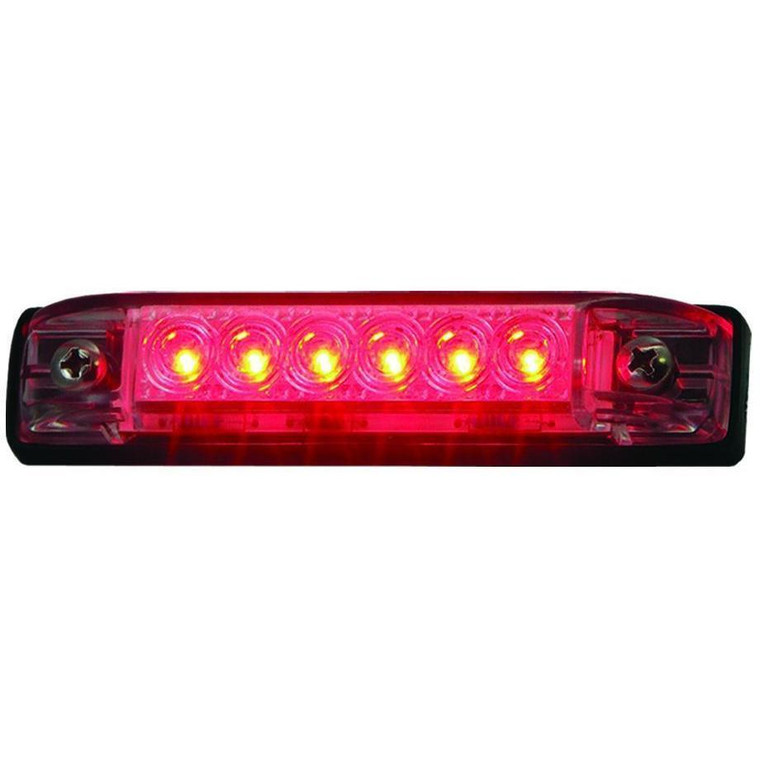 Enhance Your Boat with Slim Line Red 6-LED Deck Light | Waterproof and Energy-Efficient