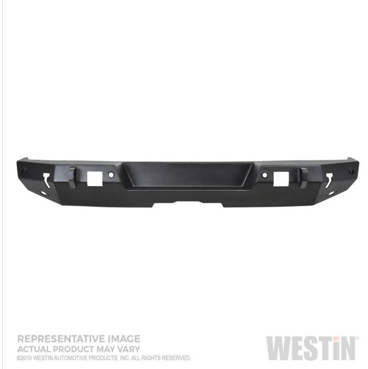 Fits 2020-2023 Jeep Gladiator JT Westin Automotive Bumper 59-82075 WJ2 Series; One Piece Design; Direct-Fit; Mounting Hardware Included; With Integrated Recovery Shackle Mount Points; With Mounts For Off-Road/Back Up Lights; Compatible With OE Hitch
