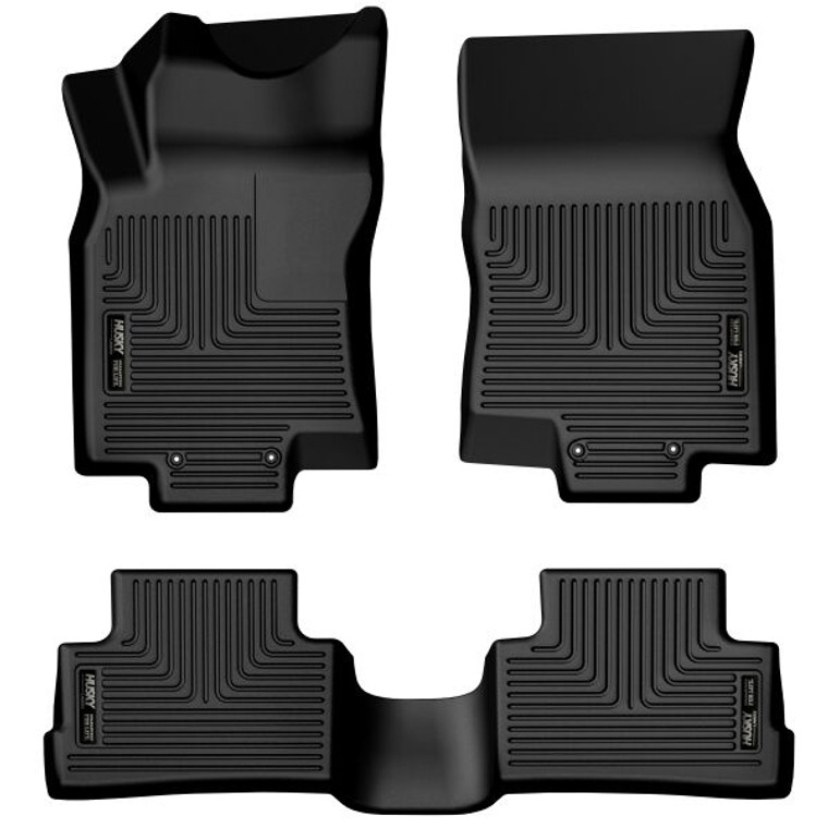 Husky Liner | WeatherBeater Floor Liner | Molded Fit | Raised Ridge | Black | TPO | Precision Fit | StayPut Cleats | No Slipping | Limited Lifetime Warranty