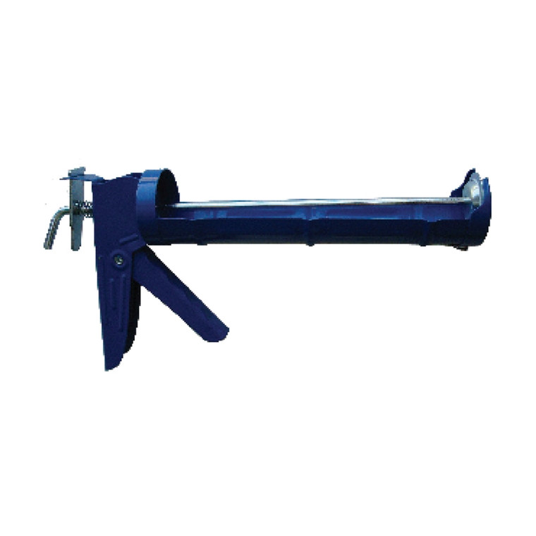 Smooth Rod Caulk Gun | Easy Dispensing | Spring Release | Blue