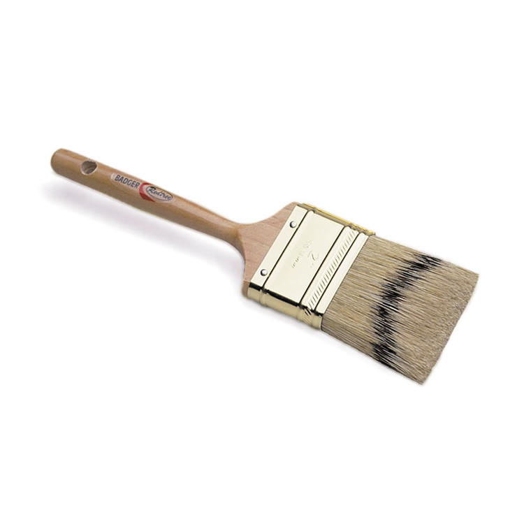 Premium 3 Inch China Bristle Badger Brush | Handmade for Paints, Urethanes, Varnishes | Pencil Wood Handle | Single Use