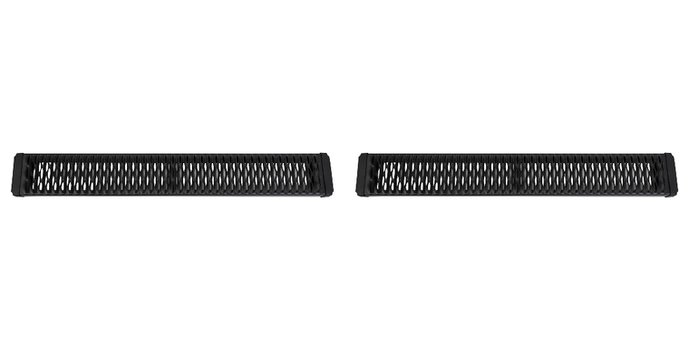 2x Titanium Black Powder Coated Running Boards | Fit Ford Super Duty Trucks 1999-2016