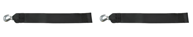 2x BoatBuckle 25ft Trailer Winch Strap | 5000lb Break Strength | Polyester Webbing | Steel Hook | Boat Pulling