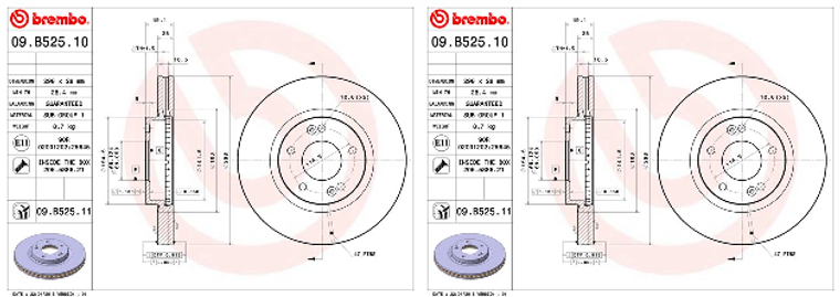 2x Upgrade Your Hyundai Santa Fe | Brembo Vented Brake Rotor | Premium Cast Iron Quality