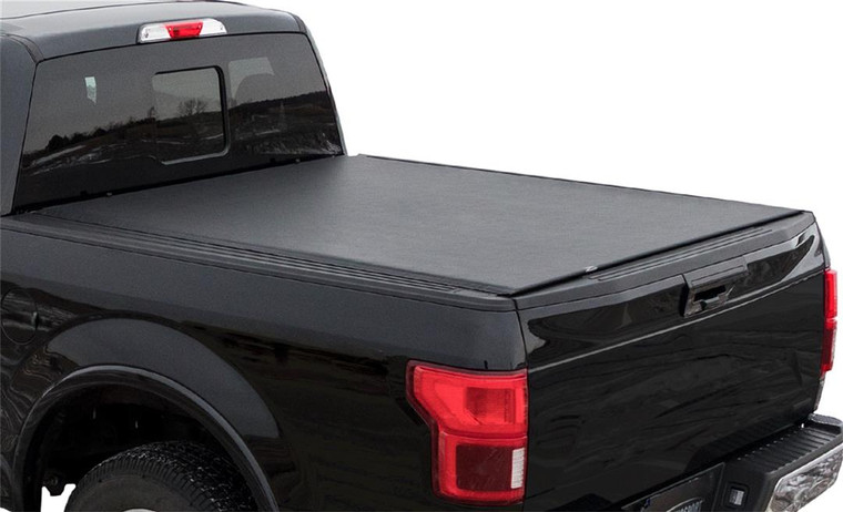 Fits 2015-2024 Ford F-150 ACCESS Covers Tonneau Cover 91369 Vanish; Soft Roll-Up Hook And Loop; Lockable Using Tailgate Handle Lock; Black; Vinyl