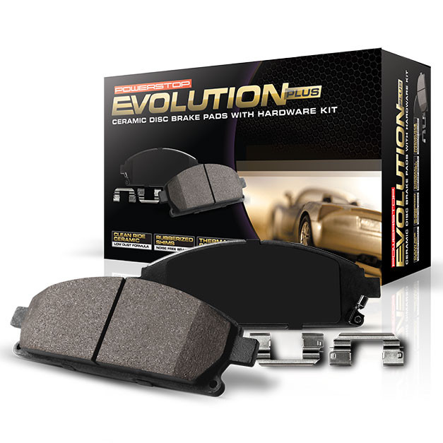 Power Stop Z17 Evolution D883 Ceramic Brake Pads | Low Dust Friction Formula | Noise-Free Braking