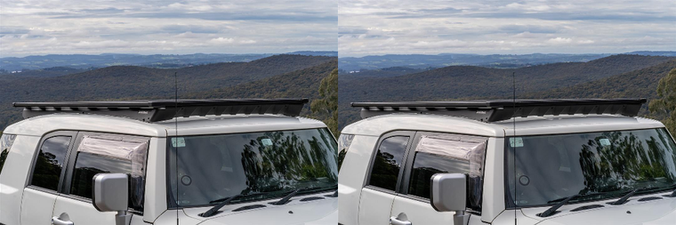 2x Quiet, Sleek ARB Roof Basket Wind Deflector | Fits ARB Roof Basket Kit | Noise Reduction | Black