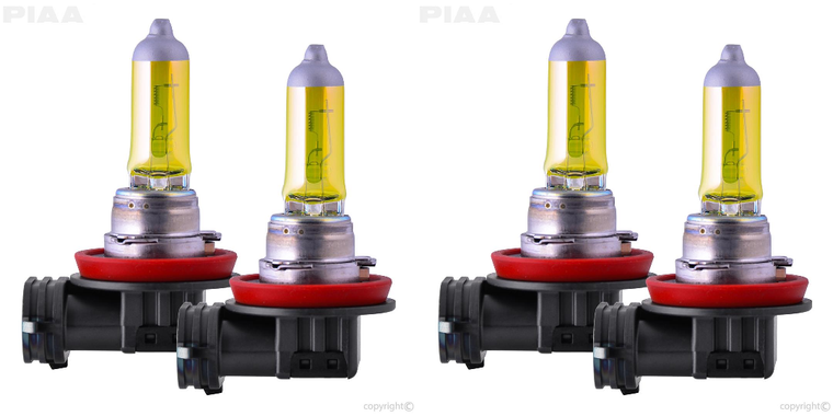 2x Valeo Solar Yellow H11 Halogen Bulb | Set Of 2 | 2500K Amber Beam | Enhance Visibility and Safety