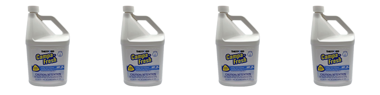 4x Campa-Fresh: Break Down Waste & Odor for 40 Gallon Tanks | Biological Treatment with Ocean Breeze Scent | 64oz Bottle