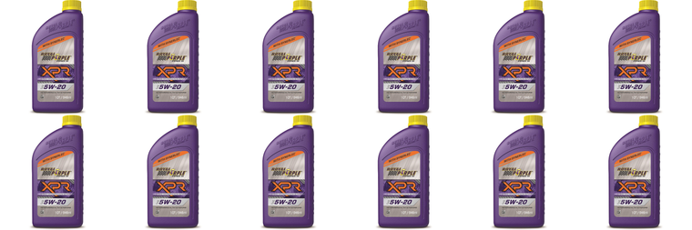 12x Royal Purple XPR Racing Oil | SAE 5W-20 Synthetic Quart | Superior Wear Protection & Performance