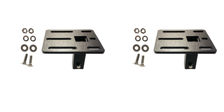 2x Universal Steel Mounting Bracket | For Exposed Rack Click-In Cross Bars | Heavy-Duty Construction