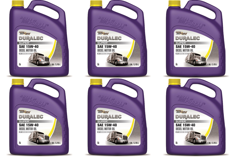 6x Royal Purple Oil | Duralec Super 15W-40 Synthetic | Tough, Long Life, High Performance Oil for Enhanced Protection