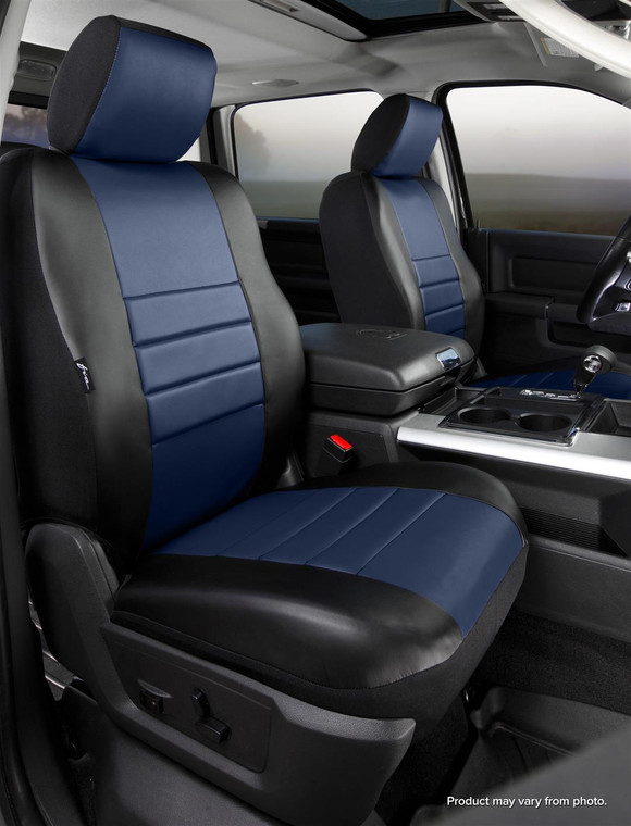 Enhance Your Ride with Padded Blue Simulated LeatherLite Seat Covers | Set of 2