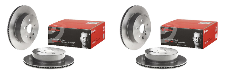2x Brembo 310mm Brake Rotor | One Piece Vented Design | ECE-R90 Certified | UV Coating | 5x114.3mm Bolt Pattern