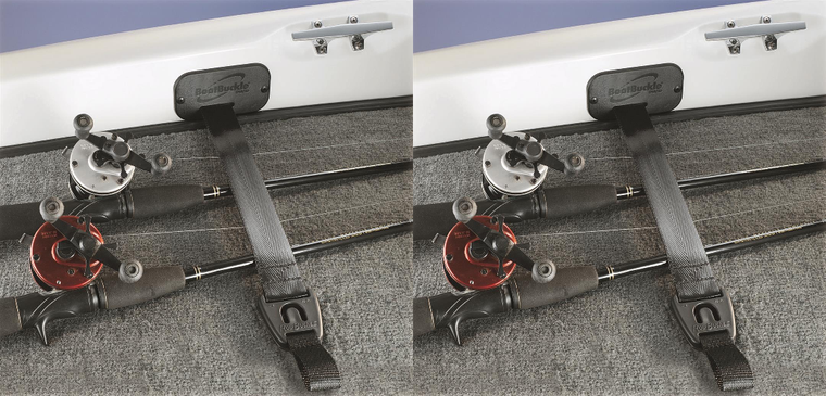 2x IMMI BoatBuckle Tie Down Strap Holder | RodBuckle Design | Easy Install, Professional Look