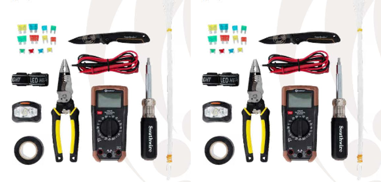 2x Essential 8 Piece Electrical Tool Set | 7-In-1 Multi Tool Plier | Manual Ranging Multimeter | Made In USA